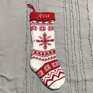 “Ava” embroidered Holiday Stocking